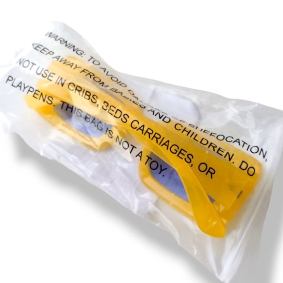 UO Margot chunky oversized rectangular yellow square sunglasses NEW - Picture 2 of 7